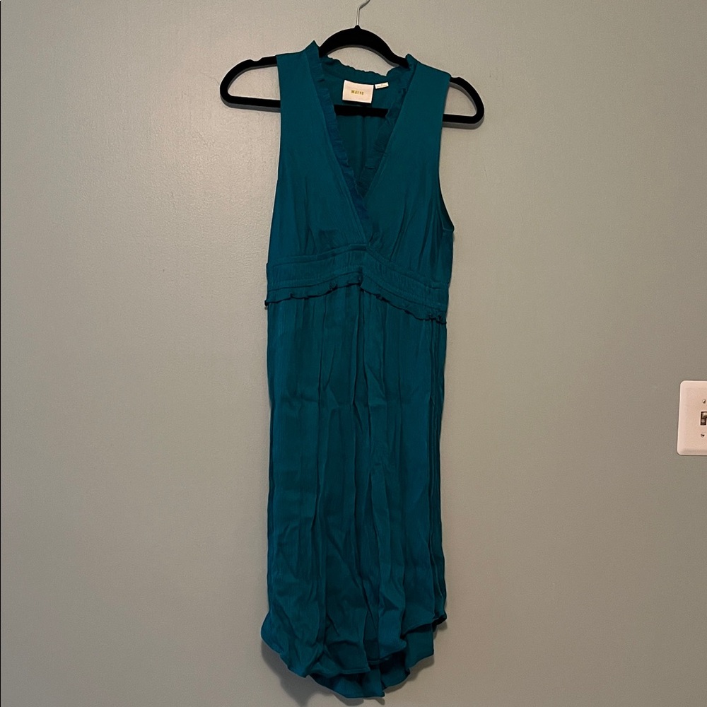 Maeve Teal High Low Dress